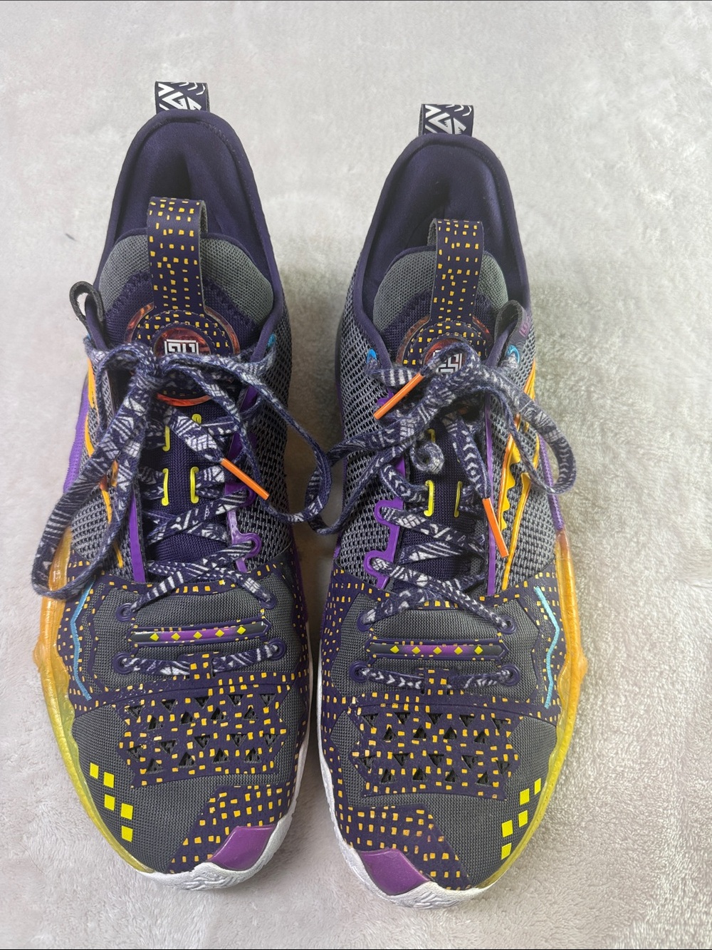 ANTA Shock Wave 5 Pro Kyrie Irving Agility Purple Grey Size 12.5 8124B1111S-5
